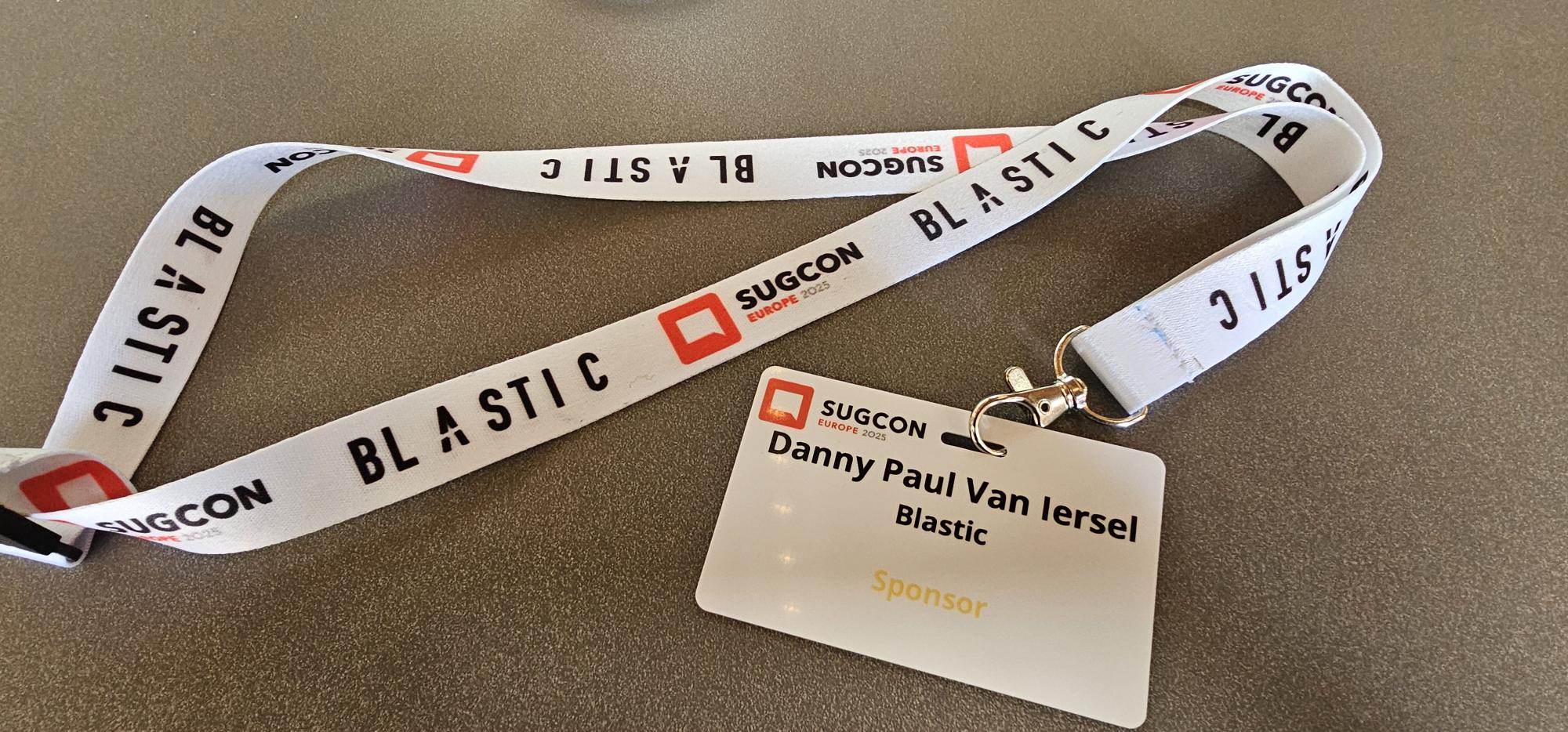 SUGCON Europe 2025 Blastic lanyards