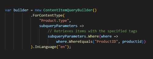 Builder query